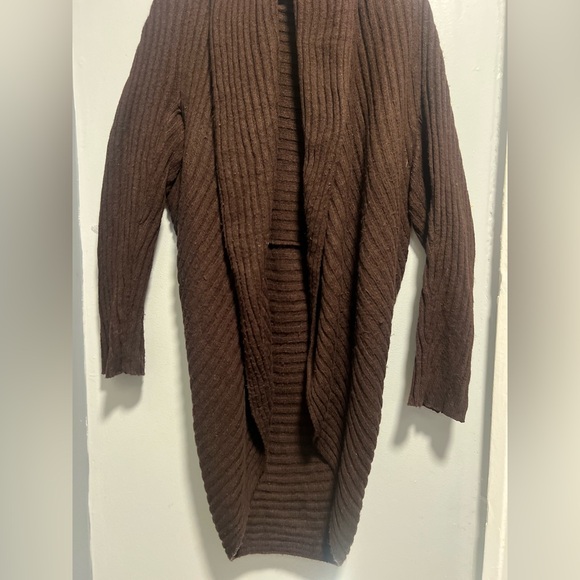 INC International Concepts Chocolate Knit Cardigan - Picture 2 of 7